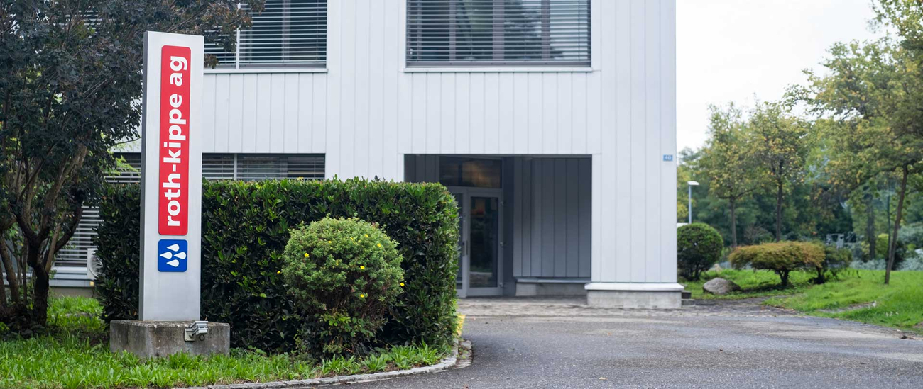Roth-Kippe AG building entrance with company signage in Dietikon, Switzerland